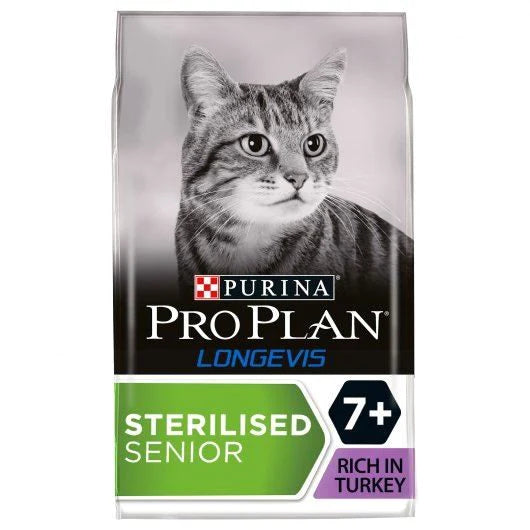 Pro Plan Longevis Sterilised 7+ Senior Dry Cat Food Turkey 3kg