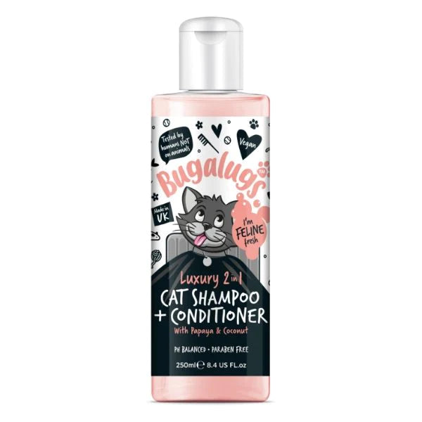 Bugalugs 2 in 1 Papaya & Coconut Cat Shampoo 250ml