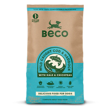 Beco Wild Caught Cod & Haddock with Kale & Chickpeas Dry Adult Dog Food, Complete Recipe, 12kg