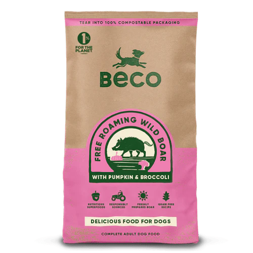 Beco Wild Boar with Pumpkin & Broccoli Dry Adult Dog Food, Complete Recipe, 12kg