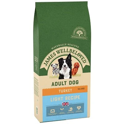 James Wellbeloved Turkey & Rice Light Dog Food 12.5kg