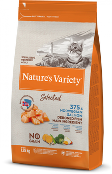 Nature's Variety - Selected Dry Norwegian Salmon - Adult Cat Food - 1.25kg